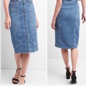 Gap Button down Denim skirt